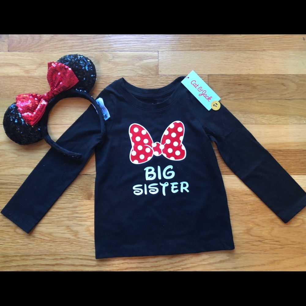 Custom girls Disney tee. Big Sister